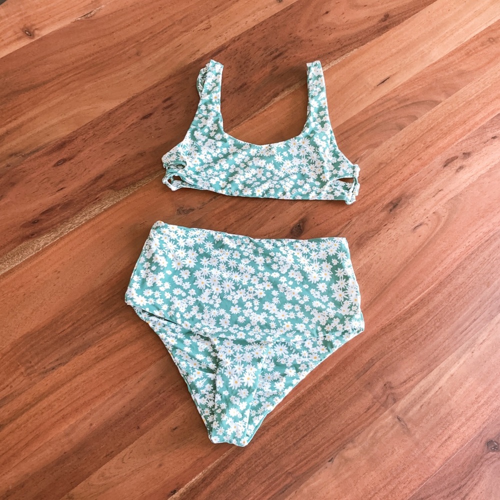 Stone Fox Swim Green Floral Bikini